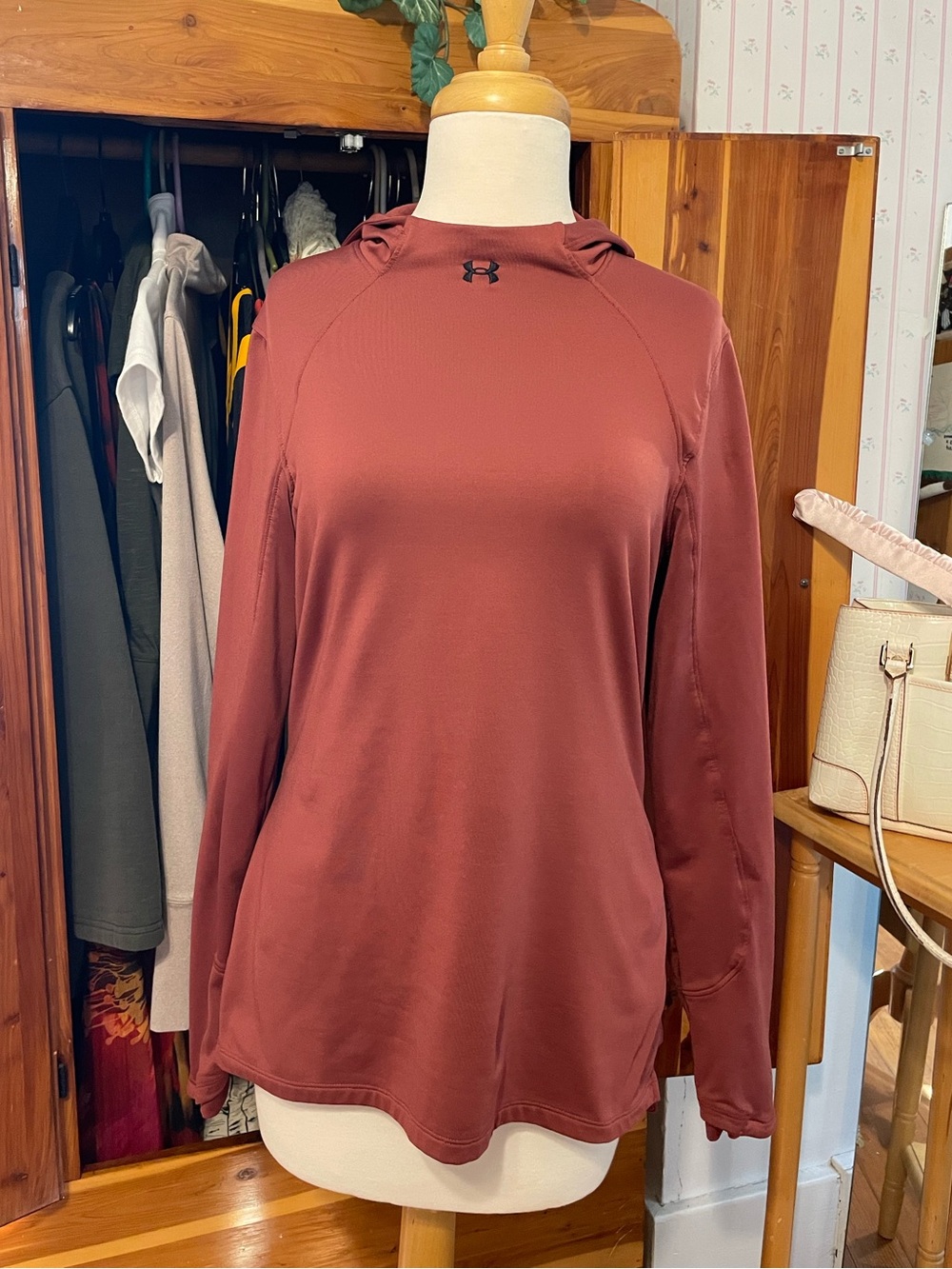 Under Armour Women’s Hooded Long-Sleeve Top - Rust Colored